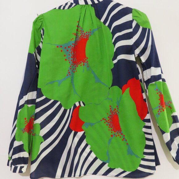 J.Crew Graphic Floral Top Size 0 - Picture 5 of 8